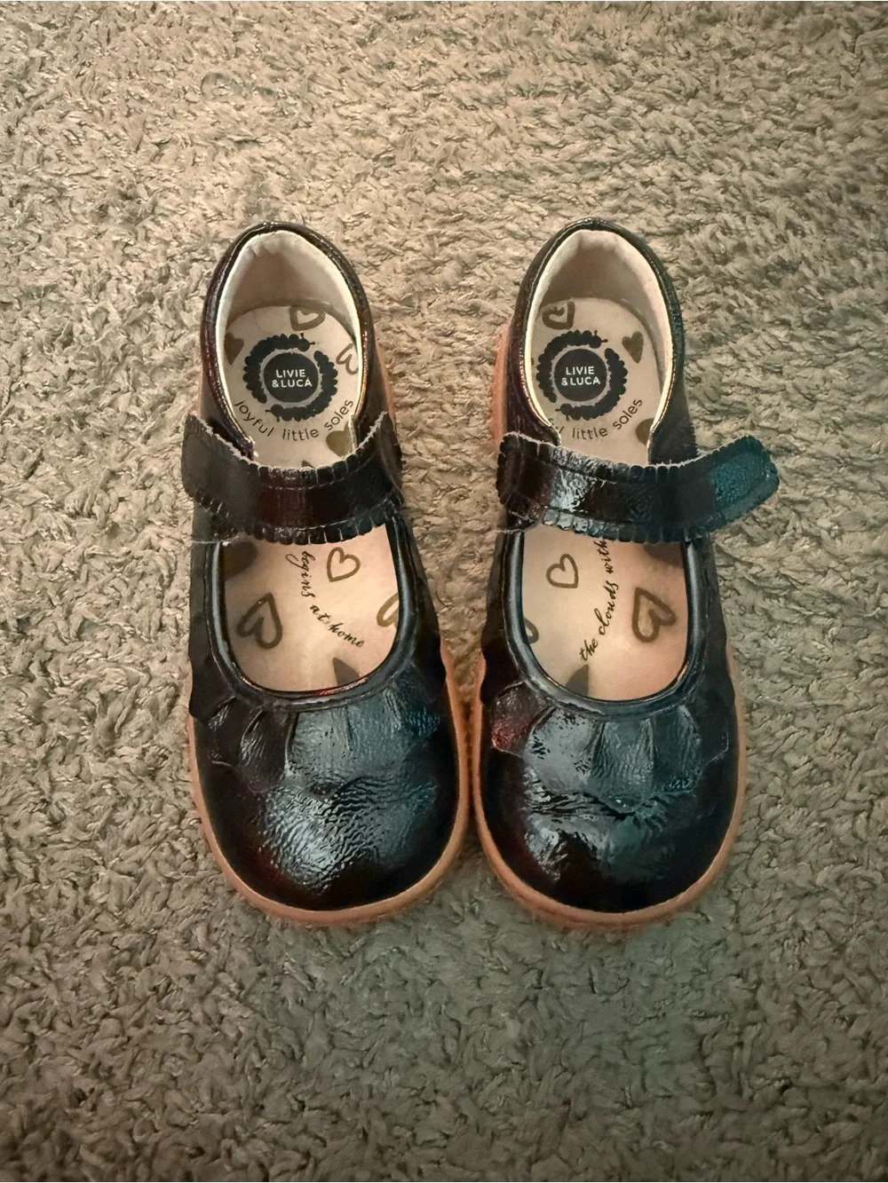 Livie & Luca Black Patent Mary Jane Shoes Sz 13